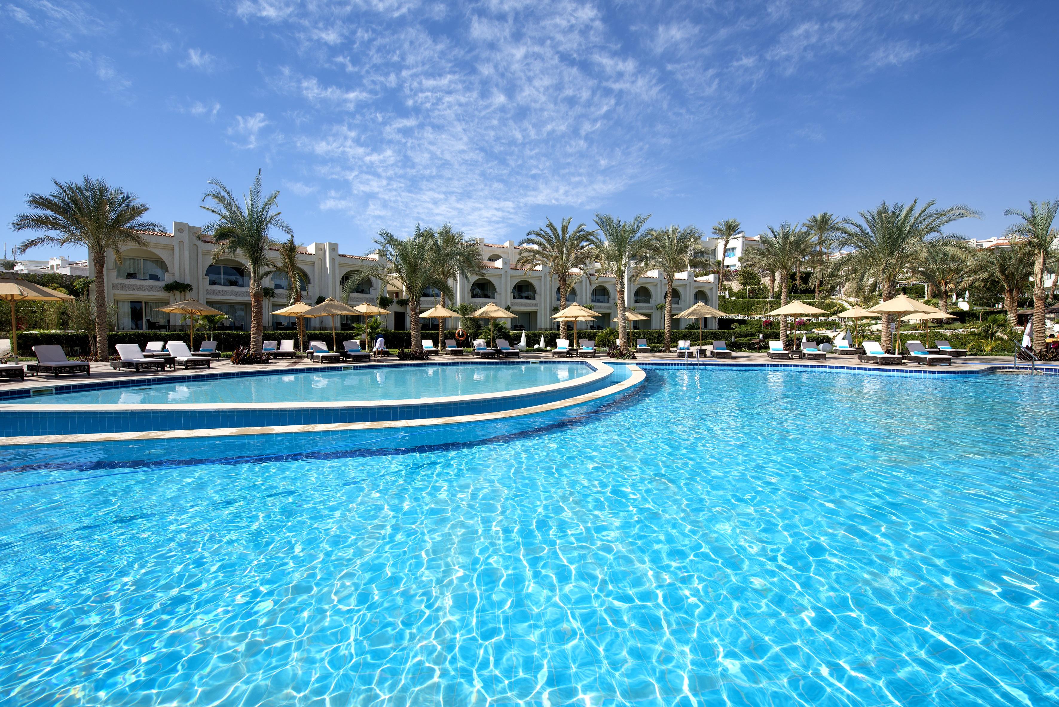 שארם א-שייח Sunrise Montemare Resort -Grand Select (Adults Only) מראה חיצוני תמונה The swimming pool at the Hilton Sharm El Sheikh